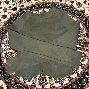 Forever 21 Sage Green Crew Neck Sweater